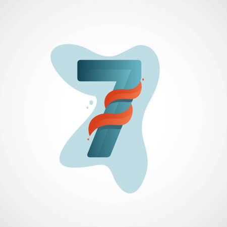 7 years anniversary design template.のイラスト素材