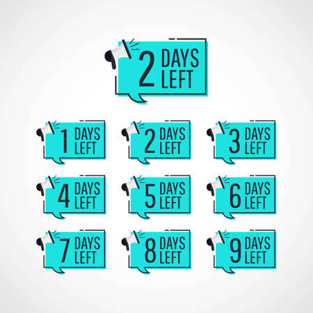 days left vector template illustrationのイラスト素材