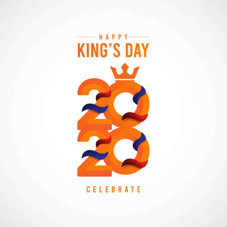 King's day celebrations design template. Design for digital banner or print.のイラスト素材
