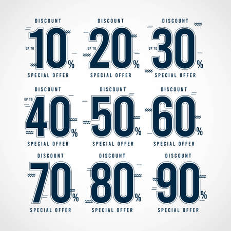 discount banners design template illustrationのイラスト素材