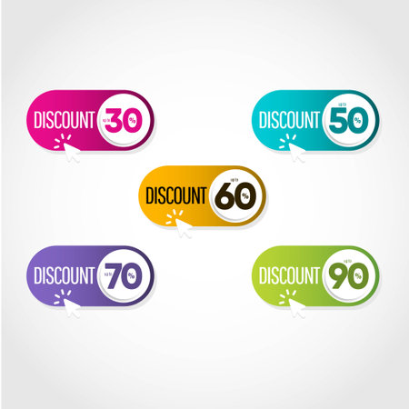 discount banner design template illustrationのイラスト素材