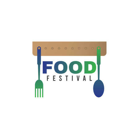 food festival logo design template illustrationsのイラスト素材