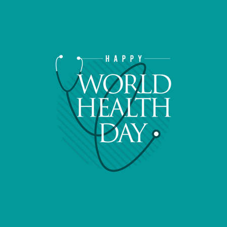 world health day template illustrationのイラスト素材