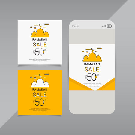 ramadan kareem banner template illustrationsのイラスト素材