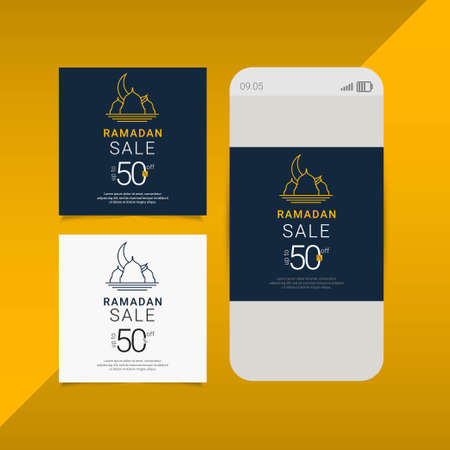 ramadan kareem banner template illustrationsのイラスト素材