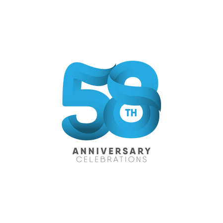 58 anniversary celebration template illustrationのイラスト素材