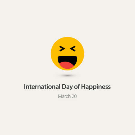 international day of happiness template illustrationのイラスト素材