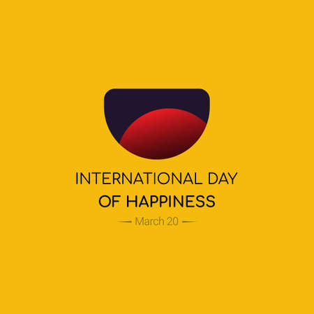 international day of happiness template illustrationのイラスト素材