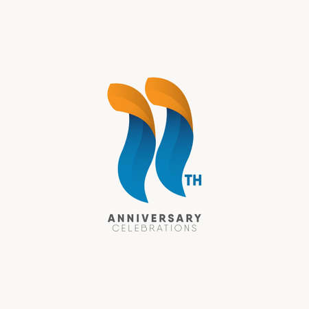 Modern logo anniversary design template.