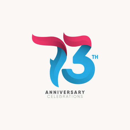 Modern anniversary logo design template.
