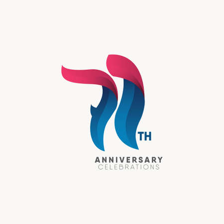 Modern anniversary logo design template.のイラスト素材