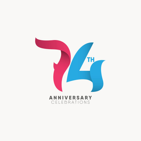 Modern anniversary logo design template.のイラスト素材
