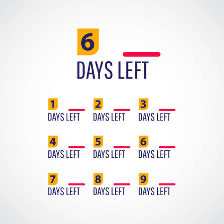 Days left vector template. Design for business promotion, banner or print.のイラスト素材