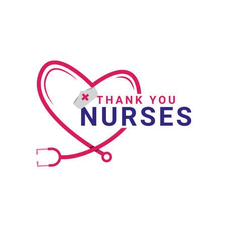 Happy international nurses day vector template. Design for banner, greeting cards or print.のイラスト素材