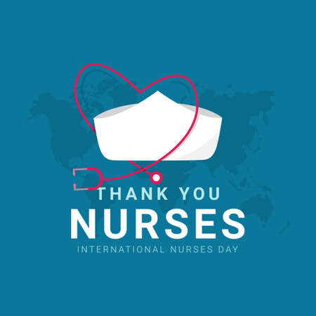 Happy international nurses day vector template. Design for banner, greeting cards or print.のイラスト素材
