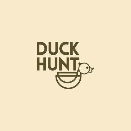 illustration of duck logo design conceptのイラスト素材