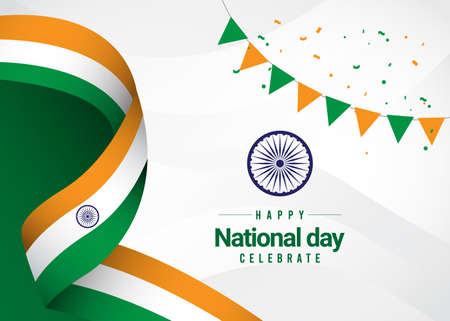 Happy India Independence day and Republic Day Celebrationsのイラスト素材