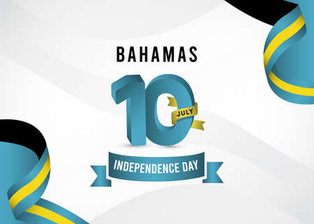 Bahamas independence day vector template.のイラスト素材