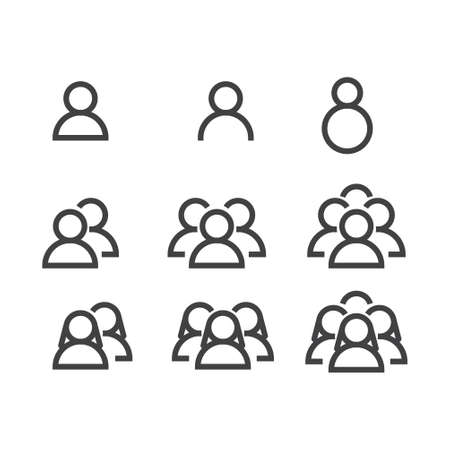 People icon collection vector template.のイラスト素材