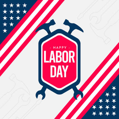 Happy labor day vector template.のイラスト素材
