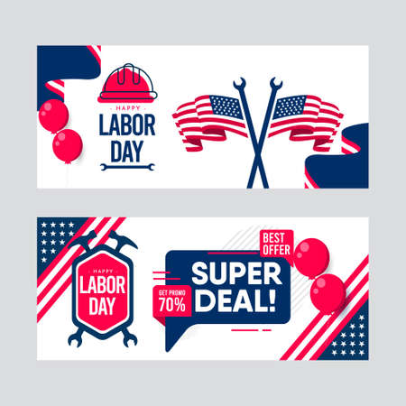 Happy labor day vector template.のイラスト素材