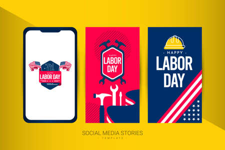 Happy labor day vector template.のイラスト素材