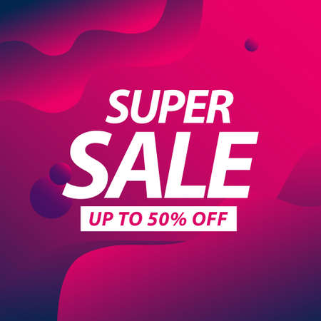 Sale design banner templates. Vector illustration. Store label. 50% off.のイラスト素材