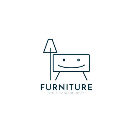 Illustrations of furniture logo design templateのイラスト素材