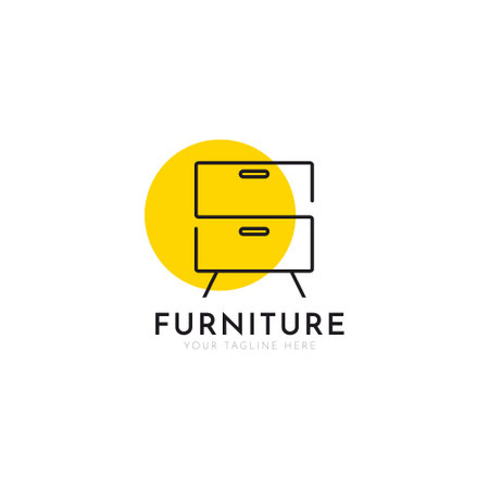Illustrations of furniture logo design templateのイラスト素材