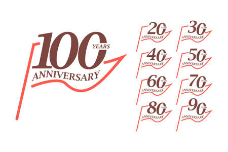 set anniversary logo design template. Design for celebrations, greeting card or print.のイラスト素材