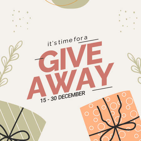 Giveaway social media contest vector template.のイラスト素材