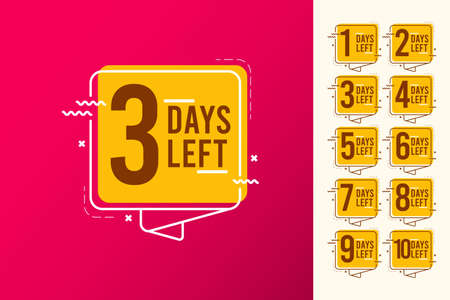 Days left vector template. Design for Business promotion, banner or print.のイラスト素材