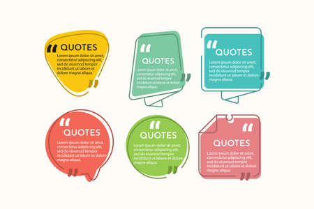 Set quotes background vector template.のイラスト素材