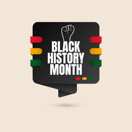 Black History Month vector template. Design for banner, greeting cards or print.のイラスト素材