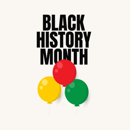 Black History Month vector template. Design for banner, greeting cards or print.のイラスト素材