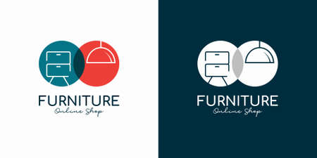 Furniture and interior design logo conceptのイラスト素材