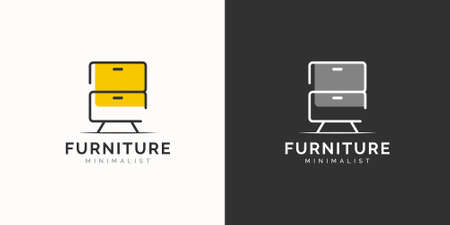 Furniture and interior design logo conceptのイラスト素材