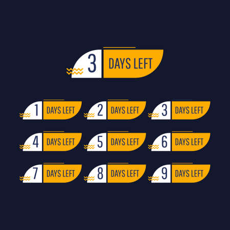 set days left design template.のイラスト素材