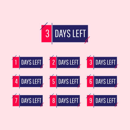 set days left design template.のイラスト素材