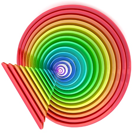 arrow circles isolated on the whiteの写真素材