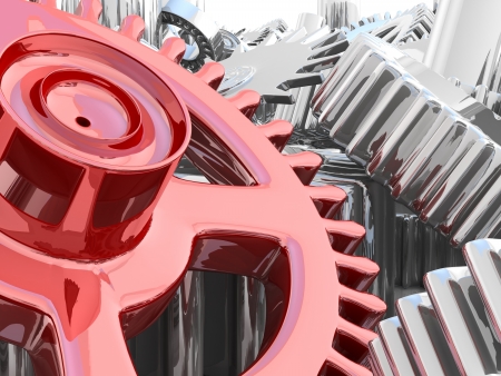 3d gears  Work concept の写真素材