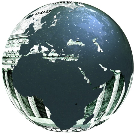  3D Dollar Globe の写真素材