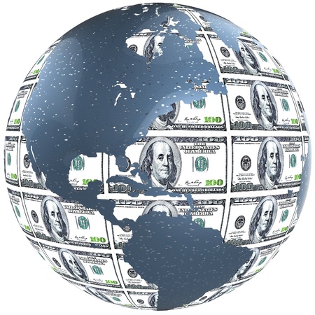  3D Dollar Globe 