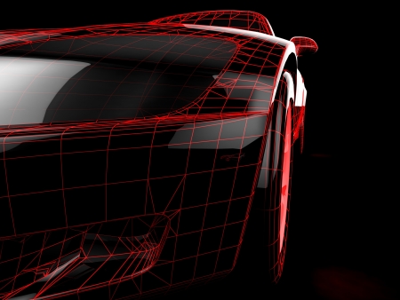 My own Car design background  3D render の写真素材
