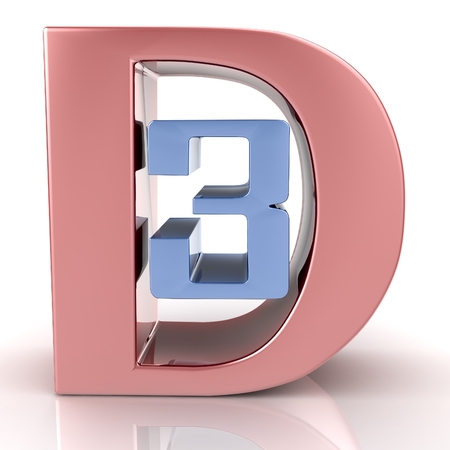 3D symbol text background. 3D concept render.の写真素材