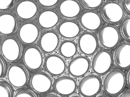 3D hollow ball background. 3D rendered image. Abstract design.の写真素材
