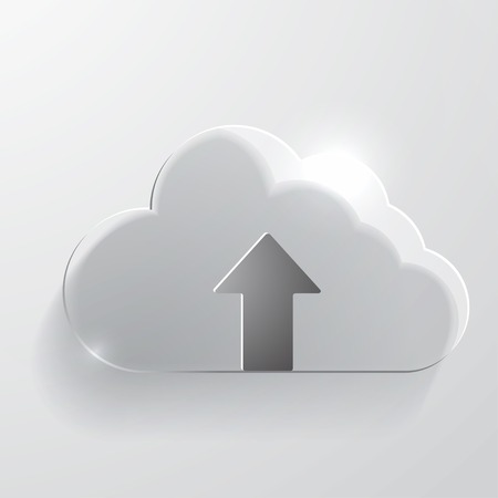 Upload cloud glass icon.のイラスト素材