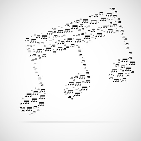 Abstract musical background. のイラスト素材