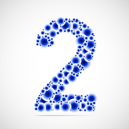 Vector number two made from balls.のイラスト素材
