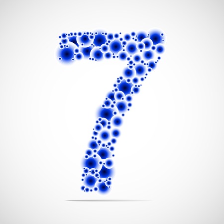 Vector number seven made from balls.のイラスト素材